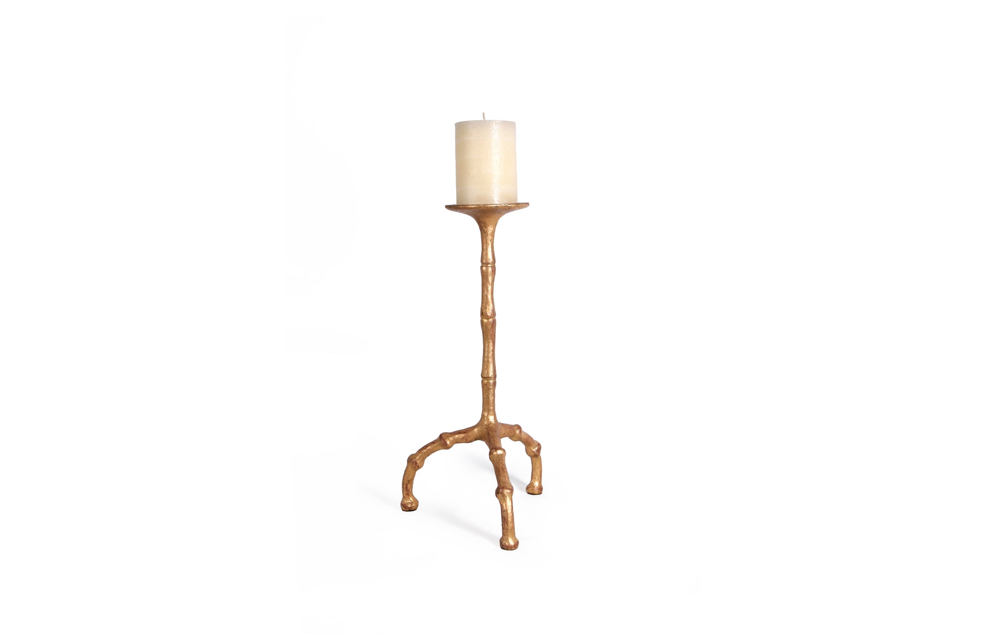 Bamboo Candlestick (S / Gold)