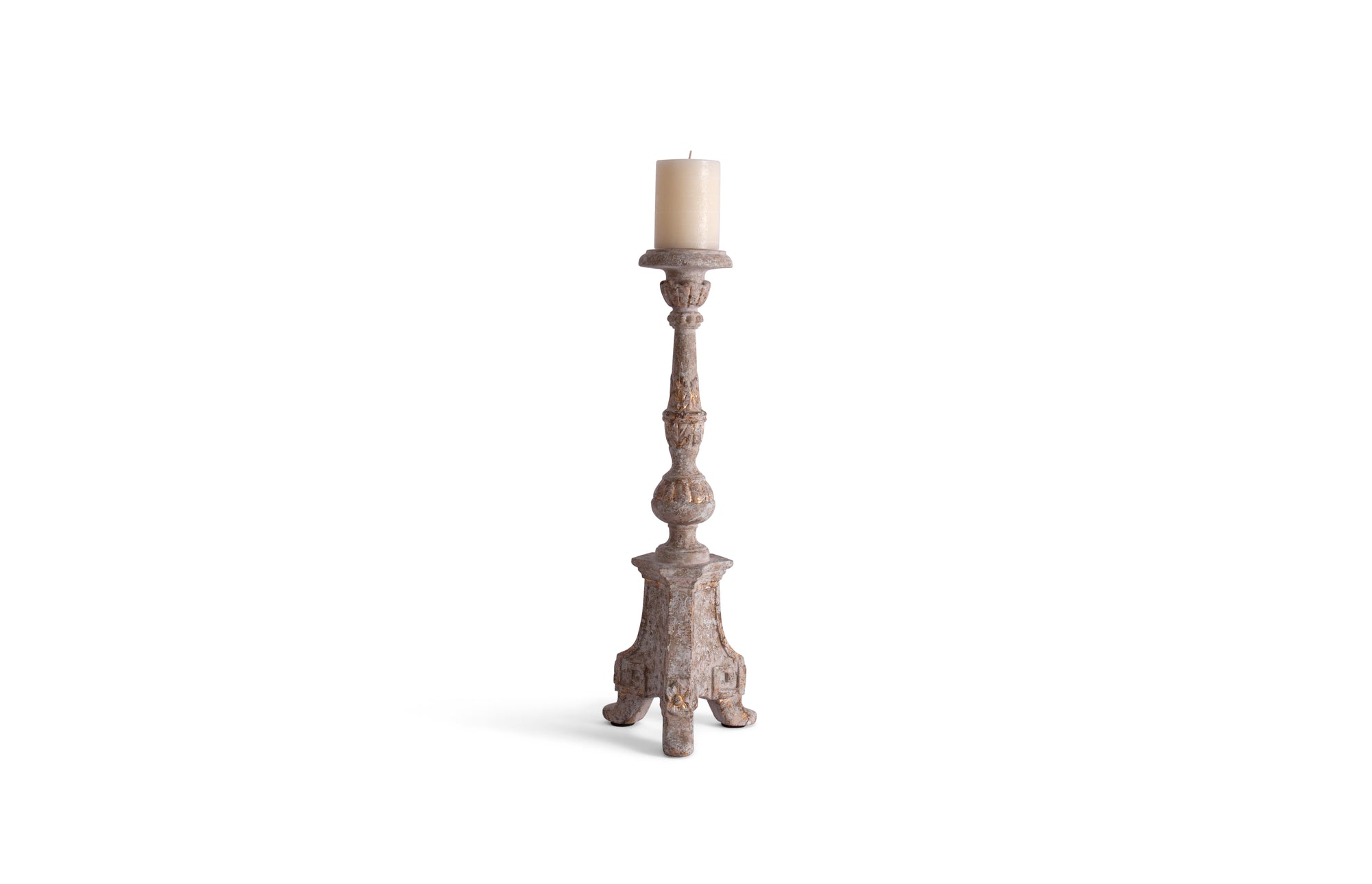 Scroll Legs and Ball Candlestick - 24"